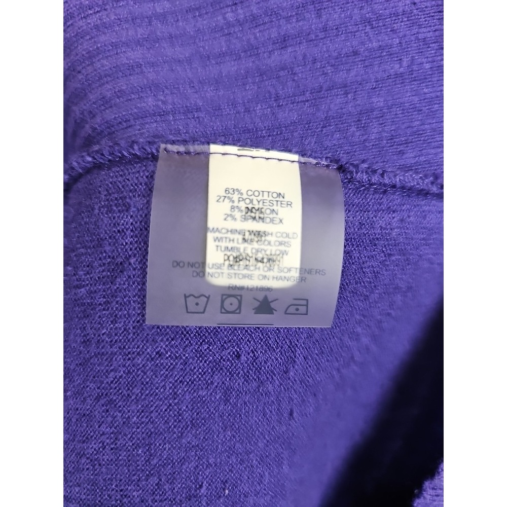 Title Nine T9 Full Zip Cardigan Sweater Women's Size Large Purple - Picture 6 of 9